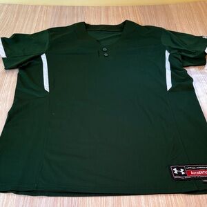 Under Armour Authentic v-neck shirt dark green white